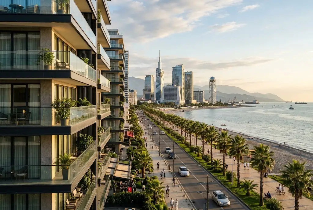 Modern apartments in Batumi near the Black Sea