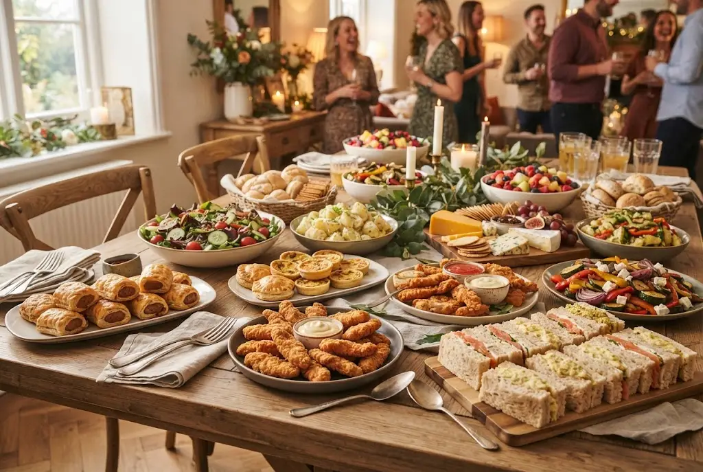 Buffet food ideas with hot and cold party dishes