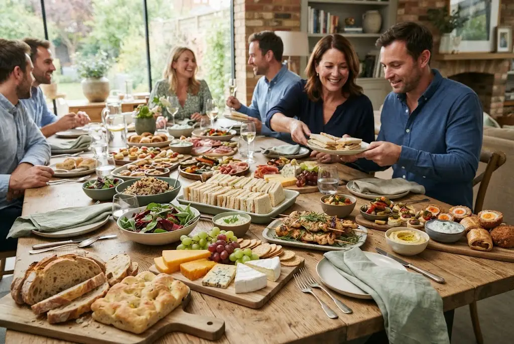 Meal Sharing Ideas with party food trays and sharing platters