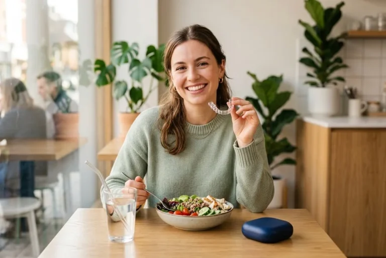 Eating and drinking guidance during clear aligner treatment
