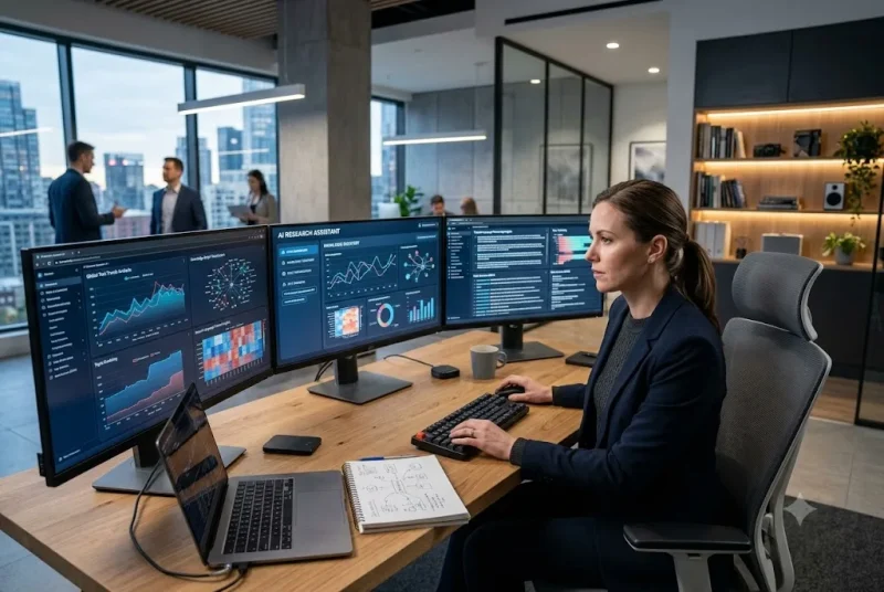 Artificial intelligence research assistant helping users analyze information and conduct research