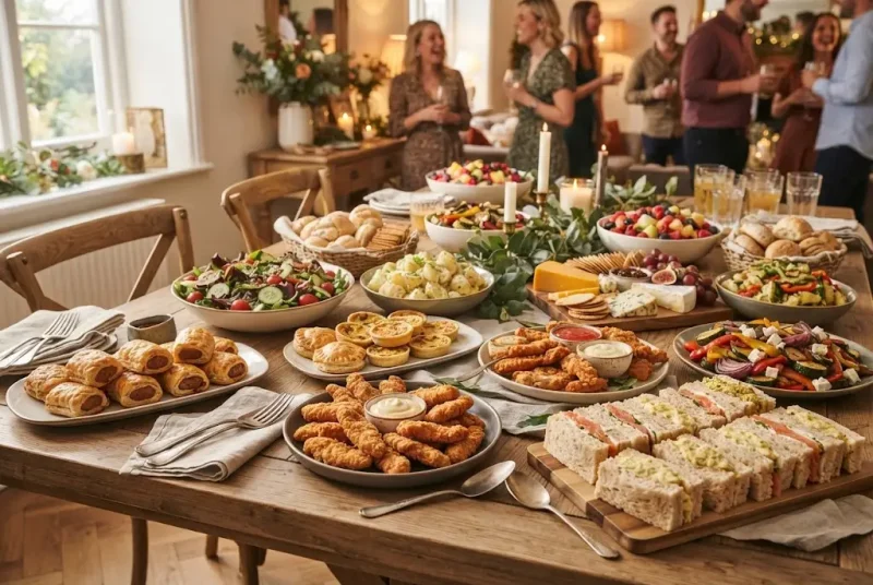 Buffet food ideas with hot and cold party dishes