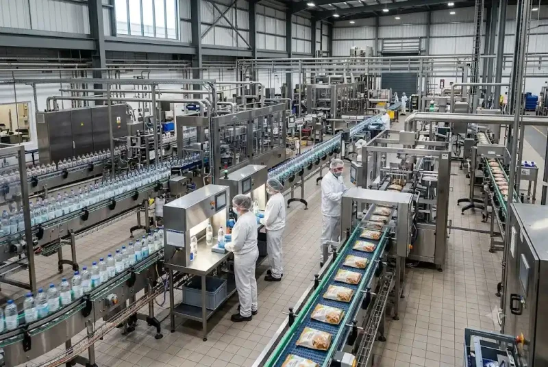 Food and Beverage Manufacturing in a modern UK production facility