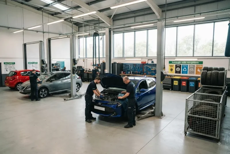 Garage chains using sustainable automotive workshop practices in the UK