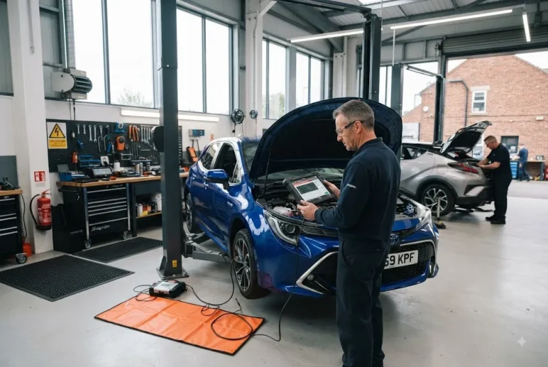 Hybrid servicing by a professional UK automotive technician