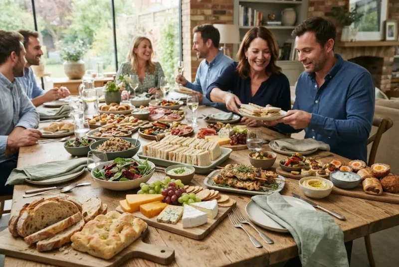 Meal Sharing Ideas with party food trays and sharing platters