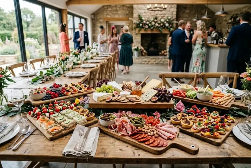Party Platters arranged with assorted foods for celebrations and social gatherings